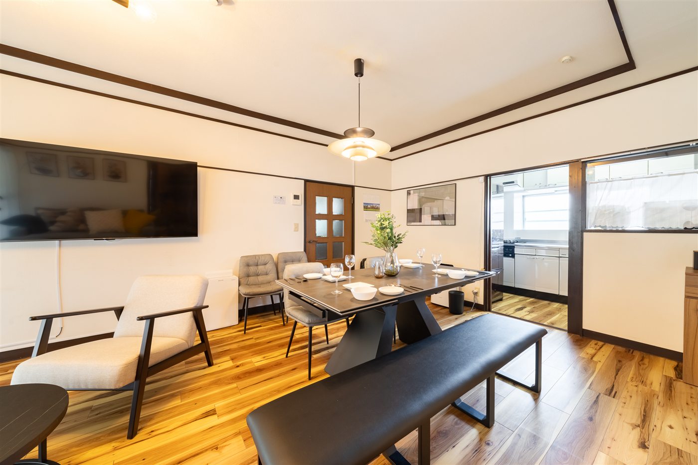 Dining and kitchen